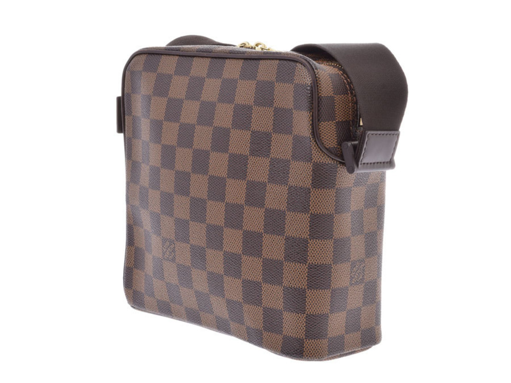Louis Vuitton Leather Damier Brown Bag Olaf Shoulder